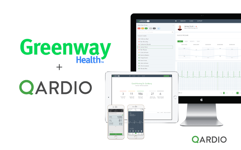 Qardio brings its smart remote monitoring solution to Greenway Health’s EHR platform