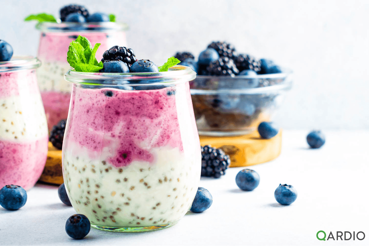 Heart healthy breakfast pudding parfait